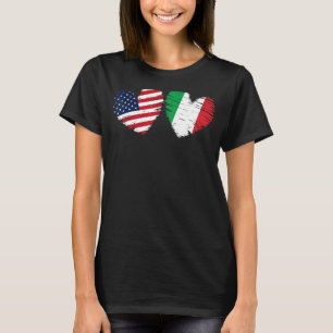 VS Italië Valentijnsdag van het vlaggen-hart Itali T-shirt
