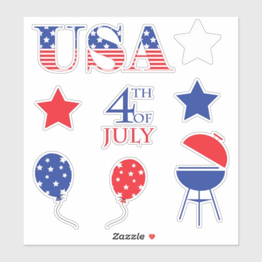 VS Juli Vierde 4e Viering Sticker (Vel)