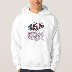 VS-kaart Amerikaanse staten Amerika Hoodie
