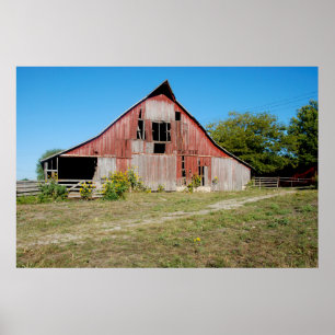 VS, Kansas, Oude Rode Schuur Poster