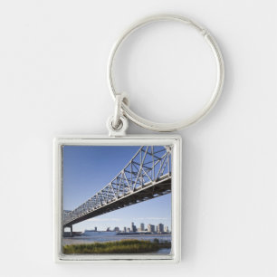 VS, Louisiana, New Orleans. Silhouet van de stad v Sleutelhanger