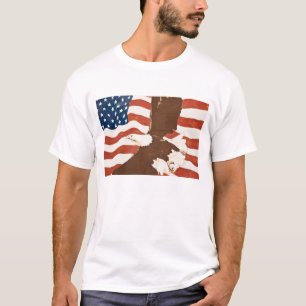 VS, Louisiana, Port Allen. Patriottisch muurschild T-shirt