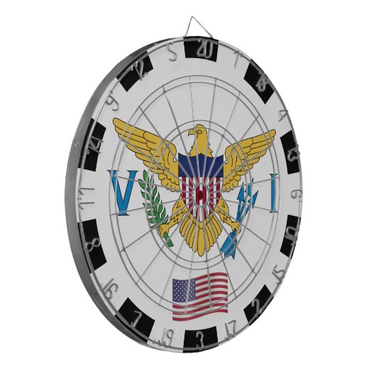 VS Maagdeneilanden Dartboard & Flag/game board Dartbord (Voorkant Links)