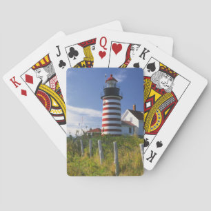 VS, Maine, Lubec. West Quoddy Head Lighthouse Speelkaarten