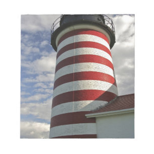VS, Maine, Lubec. West Quoddy Head-lvuurtoren Notitieblok