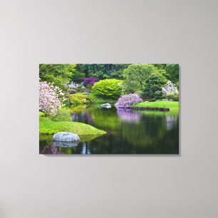 VS, Maine, Northeast Harbor. Uitzicht op Asticou Canvas Afdruk