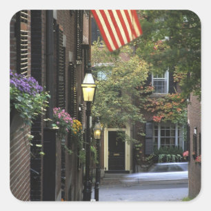 VS, Massachusetts, Boston, Beacon Hill. Vierkante Sticker