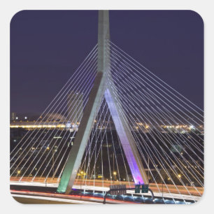 VS, Massachusetts, Boston. Leonard Zakim Vierkante Sticker