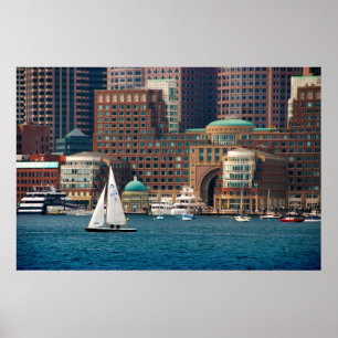 VS, Massachusetts. Boston Waterfront Skyline 2 Poster