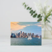VS, Massachusetts. Boston Waterfront Skyline 3 Briefkaart (Staand voorkant)