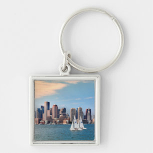 VS, Massachusetts. Boston Waterfront Skyline 3 Sleutelhanger