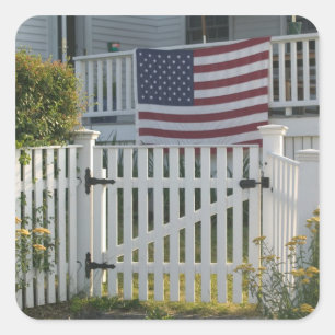 VS, Massachusetts, Gloucester: Patriotische omhein Vierkante Sticker