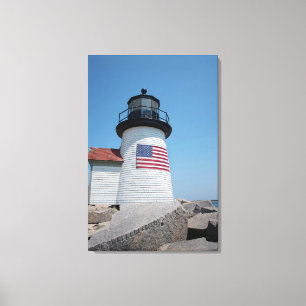 VS, Massachusetts, Nantucket. Brant Point Canvas Afdruk