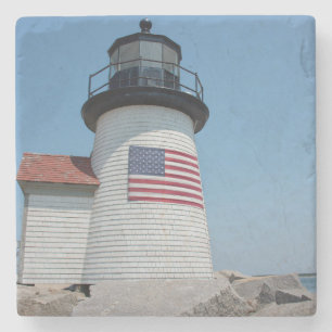 VS, Massachusetts, Nantucket. Brant Point Stenen Onderzetter