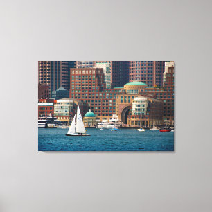 VS, Massachusetts. Waterfront skyline Boston 2 Canvas Afdruk