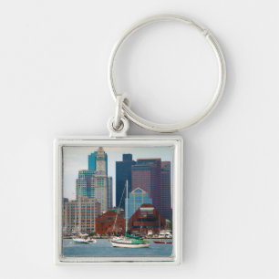 VS, Massachusetts. Waterfront skyline van Boston Sleutelhanger
