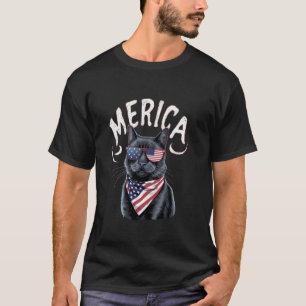 VS 'Merica Kat 4 juli mannen vrouwen kinderen grap T-shirt