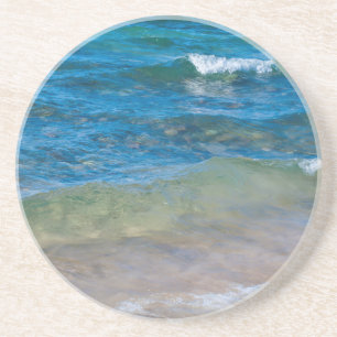 VS, Michigan. Duidelijke wateren van het superieur Zandsteen Onderzetter