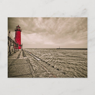 VS, Michigan, Grand Haven vuurtoren Briefkaart