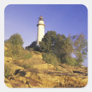 VS, Michigan, Lake Huron. Pointe Aux Barques Vierkante Sticker