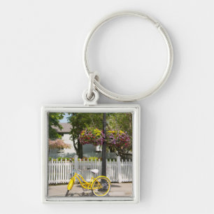 VS, Michigan, Mackinac Island. Gele fiets Sleutelhanger