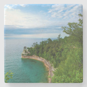 VS, Michigan. Miner's Castle Rotsformatie 3 Stenen Onderzetter