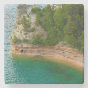 VS, Michigan. Miner's Castle Rotsformatie Stenen Onderzetter