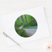 VS, Michigan. Pad door de Bossen Ronde Sticker (Envelop)