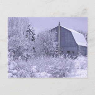 VS, Michigan, Rochester Hills. Sneeuwblauw Briefkaart