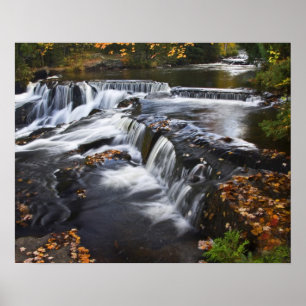 VS, Michigan, Upper Peninsula. Bond Falls en Poster