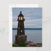 VS, Michigan. vuurtoren van de werf Briefkaart (Voorkant / Achterkant)