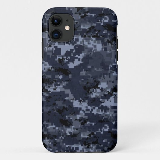 VS Militair Blauwe Camouflage Case-Mate iPhone Case (Achterkant)