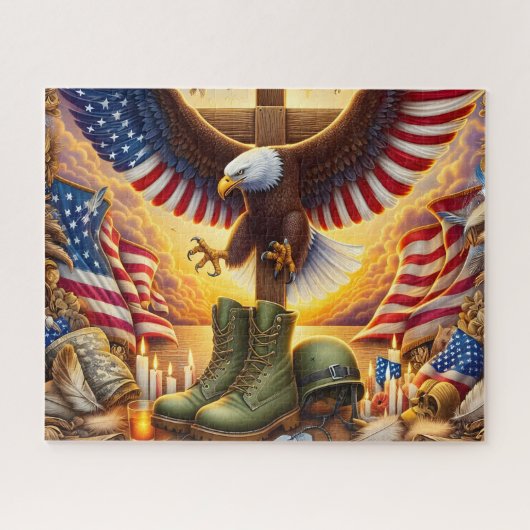 VS militaire laarzen Legpuzzel (Horizontaal)