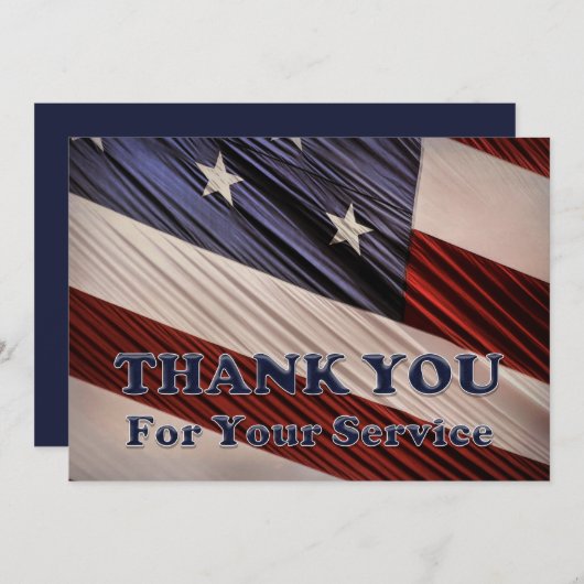 VS militaire veteranen patriottische vlag Dank u Bedankkaart (Voorkant / Achterkant)