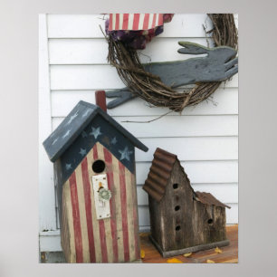 VS, Missouri, Herman: Patriotische vogelhuisjes, Poster