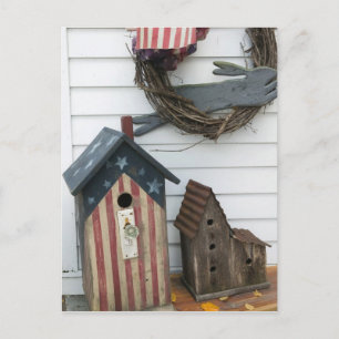 VS, Missouri, Herman: Patriottische vogelhuisjes, Briefkaart