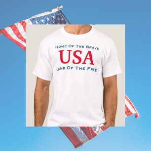 VS Moedig En Vrij Patriottisch T-shirt