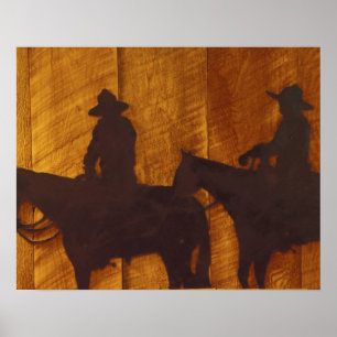 VS, Montana, Boulder River Cowboys te paard Poster