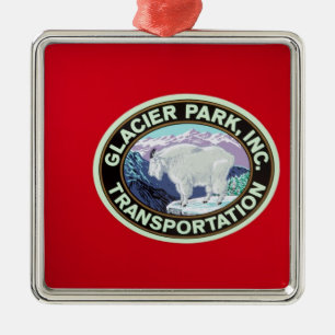 VS, Montana, Glacier National Park, Antiek 2 Metalen Ornament