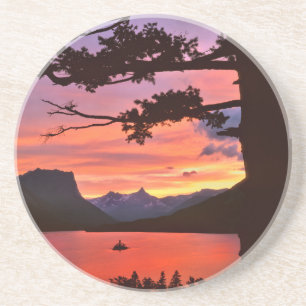 VS, Montana, Glacier National Park. Landschap Zandsteen Onderzetter