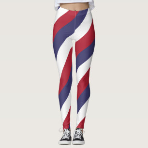 VS National Flag Colors Diagonal Striped Leggings