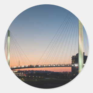 VS, Nebraska, Omaha, Bob Kerrey voetgangersbrug Ronde Sticker