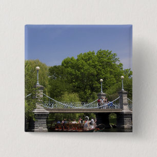 VS, New England, Massachusetts, Boston, 2 Vierkante Button 5,1 Cm