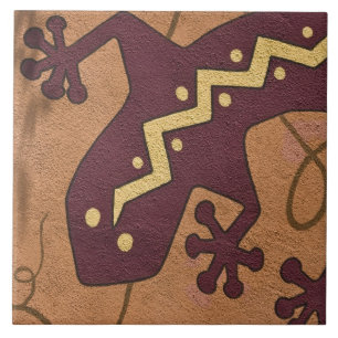 VS, New Mexico, Santa Fe. Detailopname van Tegeltje