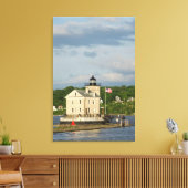 VS, New York, Kingston, Hudson River. Rondout Canvas Afdruk (Insitu (Woonkamer))