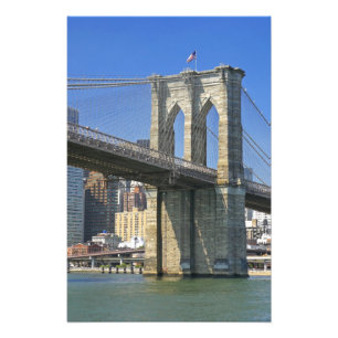 VS, New York, New York City. Brooklyn Bridge Foto Afdruk