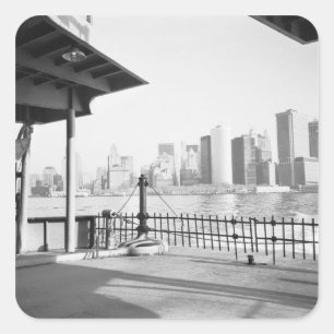 VS, NEW YORK: New York City Lower Manhattan Vierkante Sticker