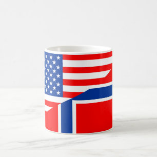 vs - noorwegen - amerikaans symbool halve vlag koffiemok