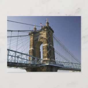 VS, Ohio, Cincinnati: Roebling Suspension 3 Briefkaart