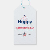 VS Onafhankelijkheidsdag 4 juli Groeten Cadeaulabel (Achterkant)